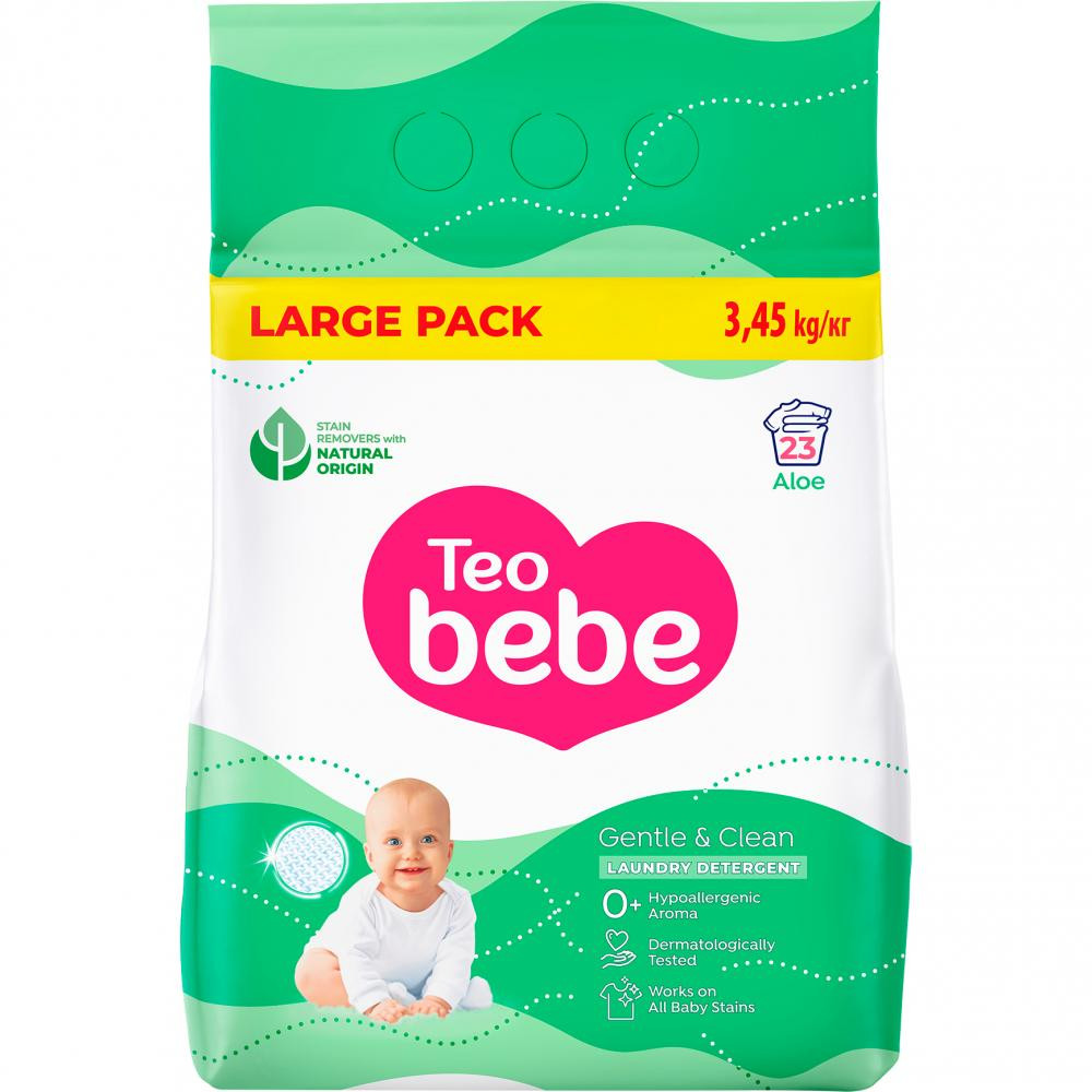 Teo Bebe Пральний порошок  Gentle & Clean Aloe 3.45 кг (3800024048470) - зображення 1
