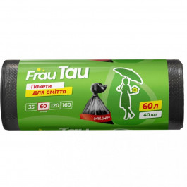 Frau Tau Пакети для сміття  Чорні 60 л 40 шт. (4820195508183)