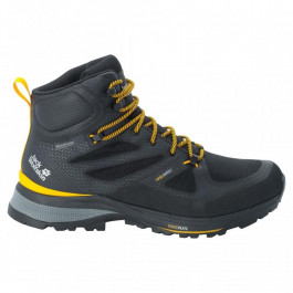   Jack Wolfskin Черевики трекінгові force striker texapore mid m (4038823_6055) 8 Чорний, Жовтий