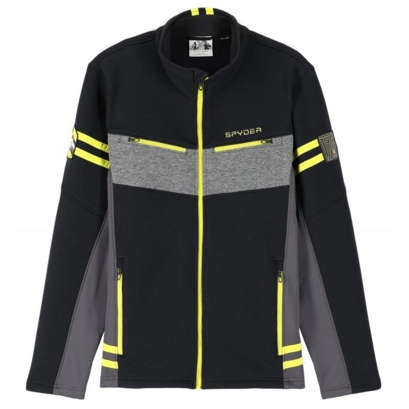 Spyder Толстовка флісова  Wengen Encore Full Zip 38204046-358 L Чорна з лаймовим (192636407039) - зображення 1