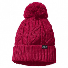   Jack Wolfskin Шапка жіноча  Stormlock Pompom Beanie 1905091-2160 One Size Малинова (4064993572858)