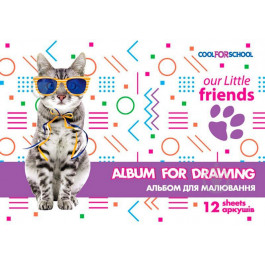 Cool For School Альбом для рисования на скобе, 12 листов, "Animals" (CF60905)