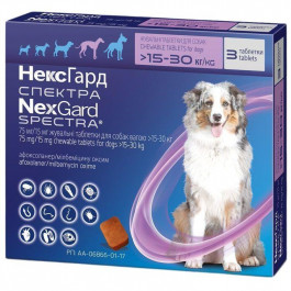 NexGard Жувальні таблетки  Nexgard Spectra для собак L (15-30кг) 3 шт (3661103048602)