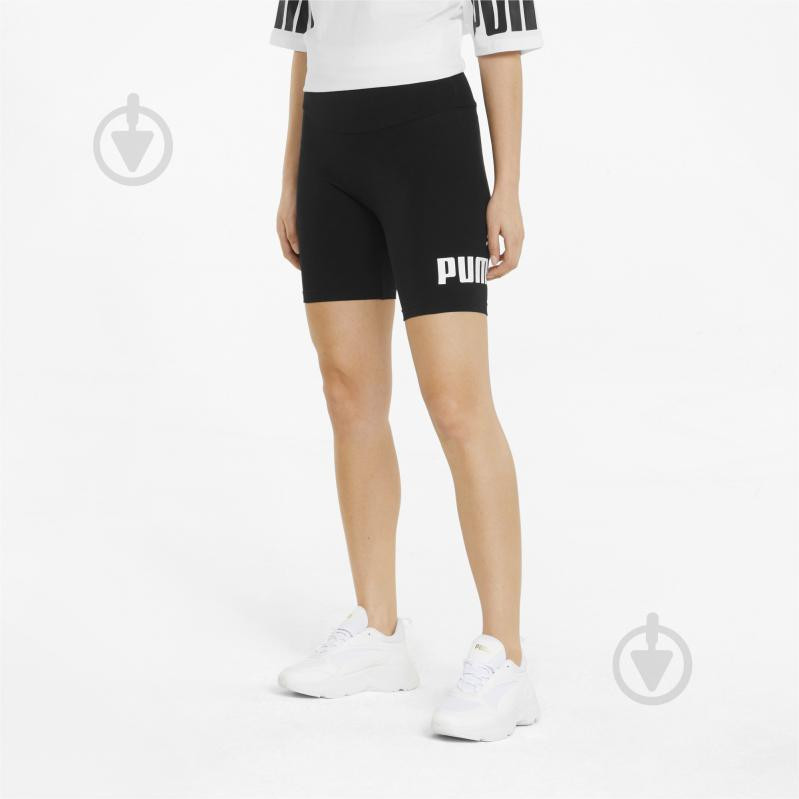 PUMA Спортивные шорты  Ess Logo Short Leggings 84834701 M Black (4064535892994) - зображення 1