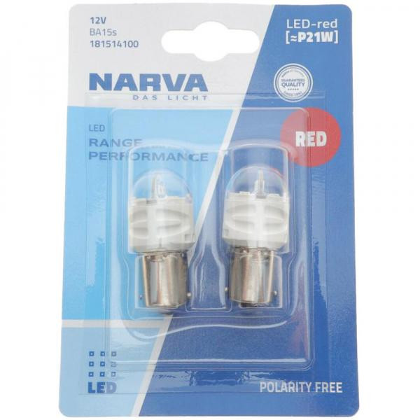 NARVA P21W Range Performance LED BA15s 1,7W 181514100 - зображення 1