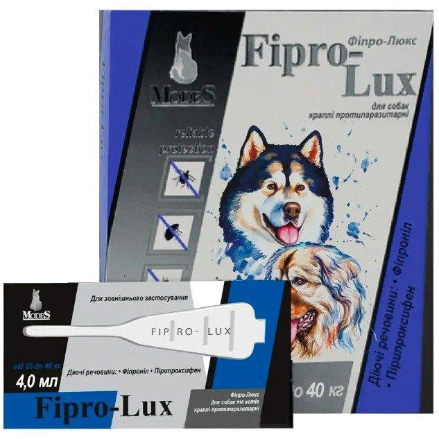 Modes Краплі  Фіпро-Люкс протипаразитарні для собак 25-40 кг 4мл (ЗС000218) - зображення 1