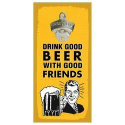 Presentville Настінна відкривалка для пляшок Drink good beer with good friends ODP_20J006