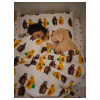 IKEA BRUMMIG Підковдра та наволочка малюнок ведмедя жовтий/коричневий 150x200/50x60 см ( - зображення 5