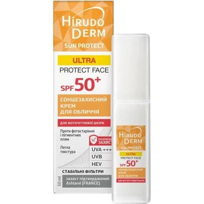 Hirudo Derm Засіб від засмаги   Sun Protect Ultra Protect Face SPF 50+ Сонцезахисний крем для обличчя 50 мл (482 - зображення 1