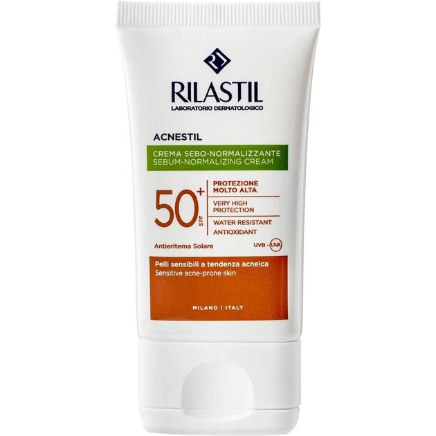 Rilastil Сонцезахисний крем  Acnestil для шкіри сильної до акне з SPF 50+ 40 мл (8050444859513) - зображення 1