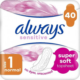 Always Гігієнічні прокладки  Sensitive Normal Plus Quatro Розмір 1 40шт