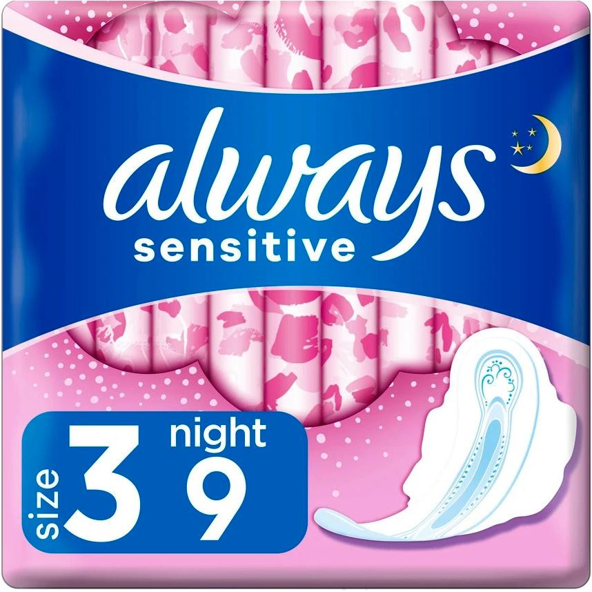 Always Прокладки гігієнічні  Ultra Sensitive Night розмір 3 9шт - зображення 1
