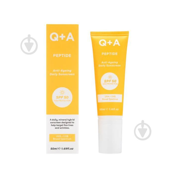 Q+A Антивіковий сонцезахисний крем для обличчя  Peptide Anti-Ageing Daily Sunscreen 50 мл (5060486267842 - зображення 1