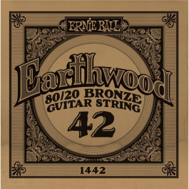Ernie Ball Струна 1442 Earthwood 80/20 Bronze Acoustic Guitar Strings .042