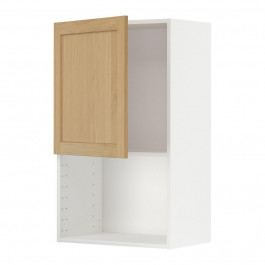 IKEA METOD Навісна шафа для мікрохвильовки, білий/дуб форсбакка, 60х100 см (995.093.82)