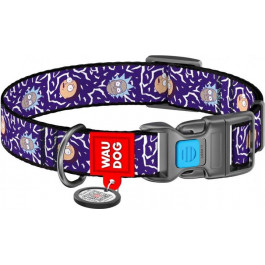 Collar Ошейник для собак нейлоновый  Waudog Nylon Рик и Морти 2 XL 35-58 см (4504-0281)