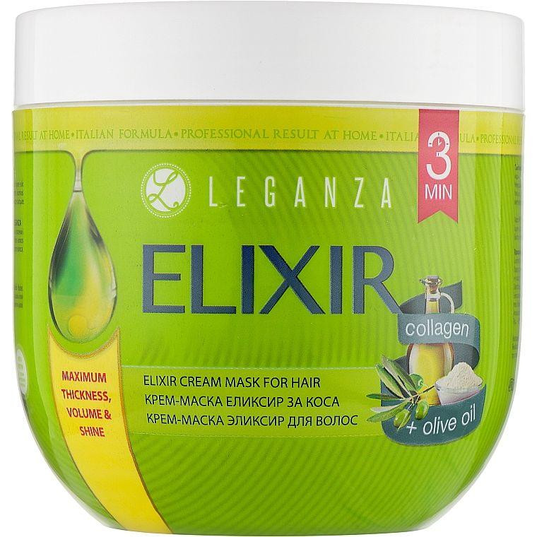 Leganza Крем-маска для волосся  Еліксир з колагеном та оливковим маслом 1 л (3800010502849) - зображення 1