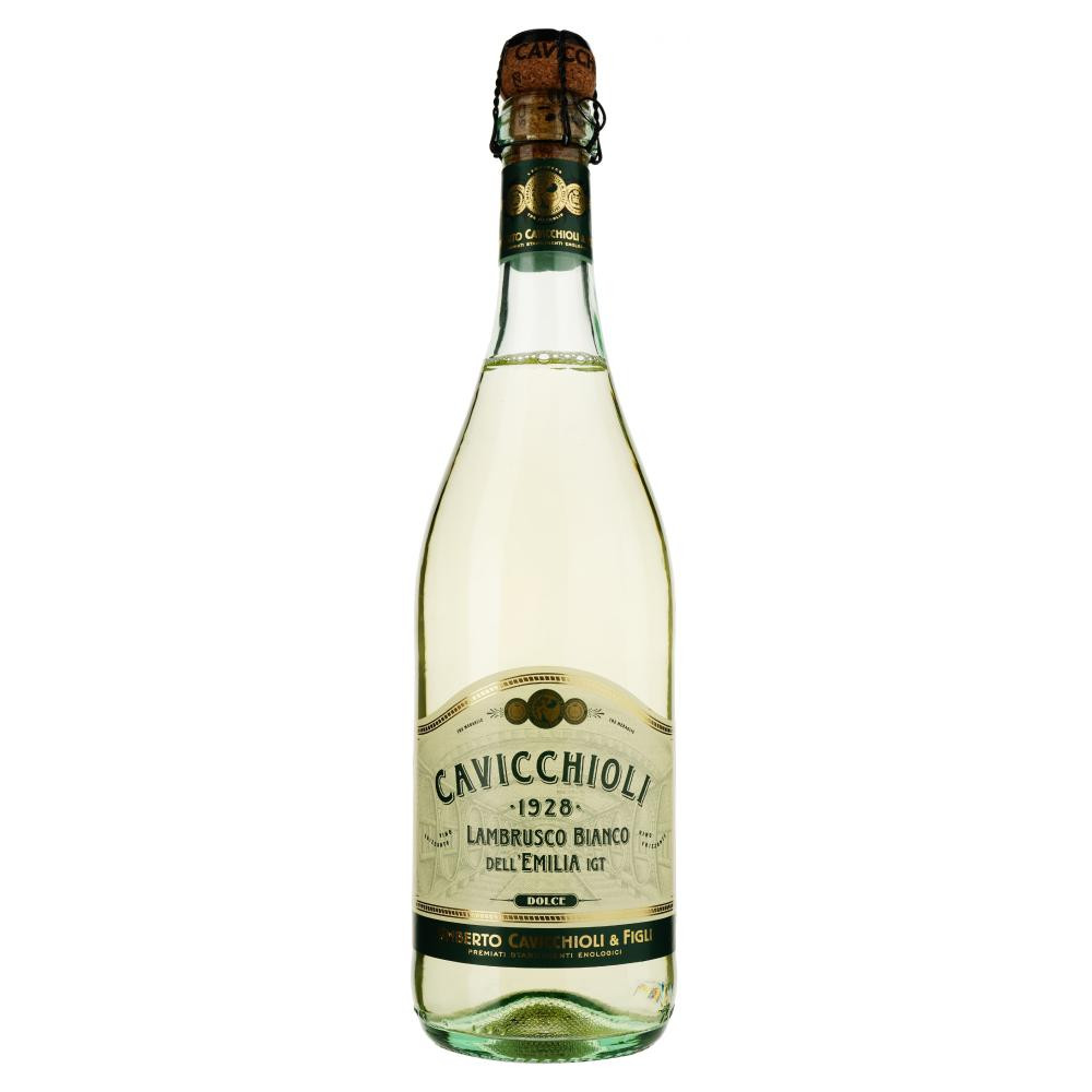 Cavicchioli Вино ігристе GIV  Lambrusco Emilia Bianco Dolce Біле напівсолодке 7.5%, 750 мл (8001900628051) - зображення 1