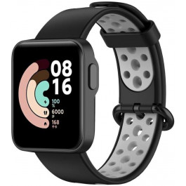 BeCover Ремінець Vents Style  для Xiaomi Mi Watch Lite / Redmi Watch 2 / Redmi Watch 2 Lite Black-Gray (7105