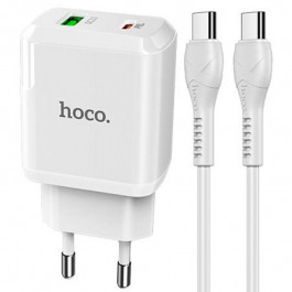 Hoco N5 Favor 20W PD+QC3.0 + USB Type-C to USB Type-C White