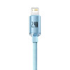 Baseus Crystal Shine Series Fast Charging Data Cable USB to Lightning 1.2m Sky Blue (CAJY001103) - зображення 3