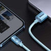 Baseus Crystal Shine Series Fast Charging Data Cable USB to Lightning 1.2m Sky Blue (CAJY001103) - зображення 5
