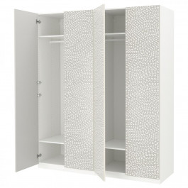 IKEA PAX/MISTUDDEN Гардеробна комбінація білий/сірий 200х60х236 (195.229.76)