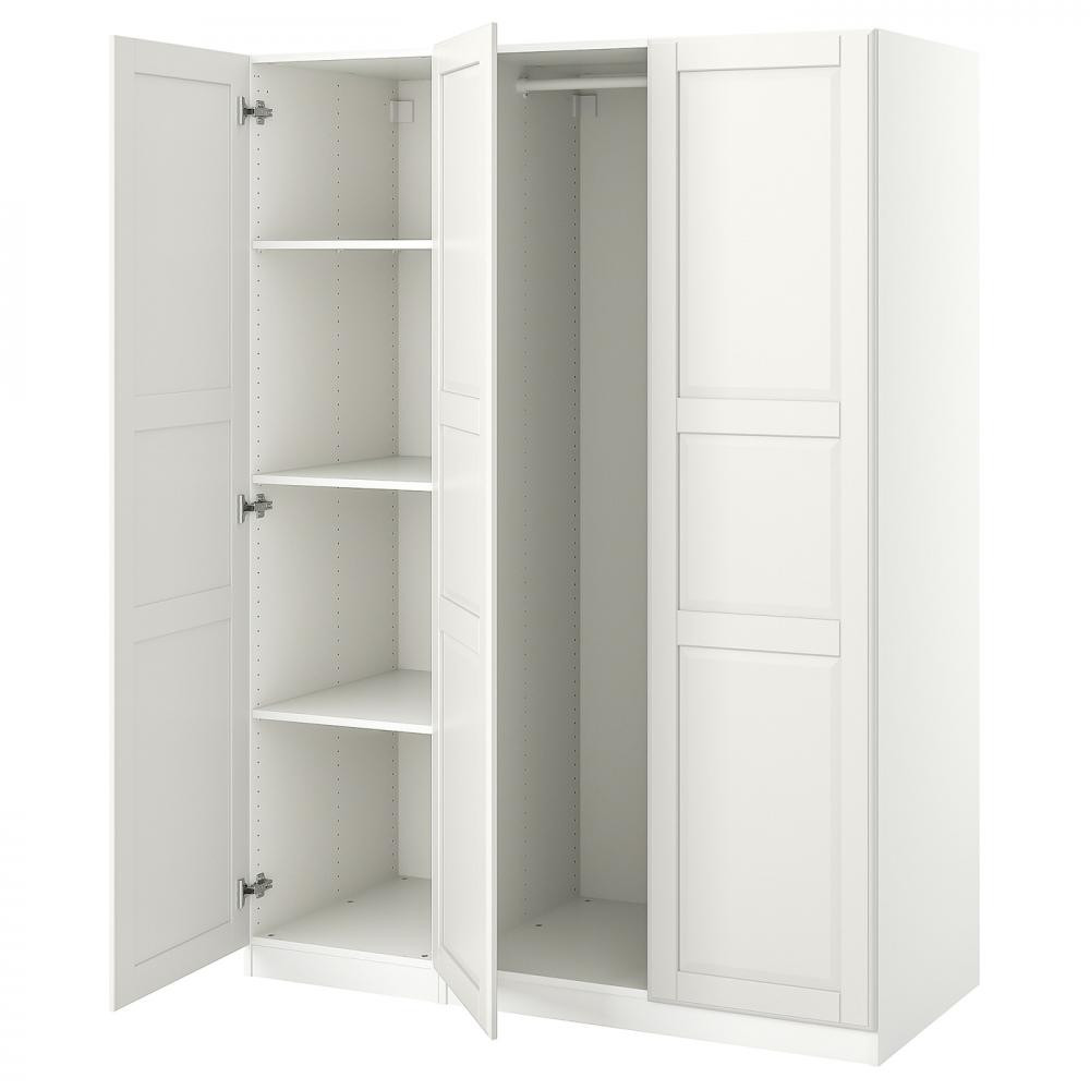 IKEA PAX/TYSSEDAL Гардеробна комбінація білий/білий 150х60х201 (094.297.33) - зображення 1