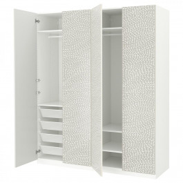 IKEA PAX/MISTUDDEN Гардеробна комбінація білий/сірий 200х60х236 (195.229.62)