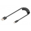 Digitus USB 2.0 to USB Type-C 1m Black (AK-300430-006-S) - зображення 1