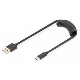 Digitus USB 2.0 to USB Type-C 1m Black (AK-300430-006-S)