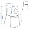 IKEA LAKTARE Крісло для конференцій, береза/білий шпон (095.031.91) - зображення 8