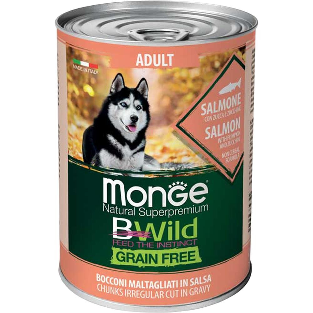 Monge BWild Grain Free Adult з лососем, гарбузом і цукіні 400 г (8009470012621) - зображення 1