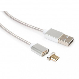 Vinga USB 2.0 AM to Micro-BM Magnetic Silver 1m (VCPDCMMAG1S)