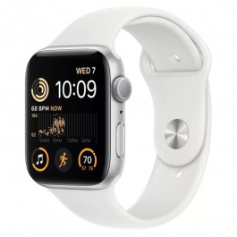 Apple Watch SE 2 GPS 40mm Silver Aluminum Case with White Sport Band - S/M (MNT93)