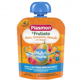 Plasmon Пюре Груша, малина, злаки, йогурт 85 г (1136142)