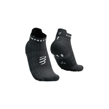 Compressport Pro Racing Socks V4.0 Run Low - Black Edition 2023 Black/White - зображення 1