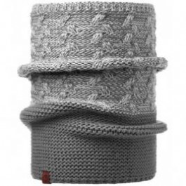 Buff Knitted Collar Kiam Grey