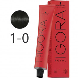 Schwarzkopf Крем-краска для волос  Igora Royal Permanent Color Creme 1-0 Черный натуральный, 60 мл