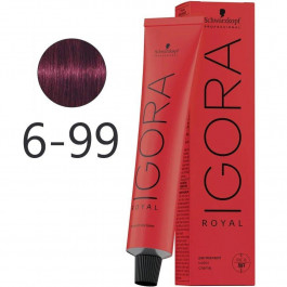   Schwarzkopf Крем-краска для волос  Igora Royal Permanent Color Creme 6-99 Темно-русый фиолетовый экстра, 60 мл