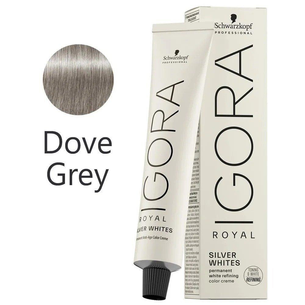 Schwarzkopf Фарба для волосся Dove Grey IGORA ROYAL Absolutes Silver Whites 60 мл (4045787492507) - зображення 1