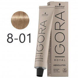   Schwarzkopf Фарба для волосся  Igora Royal Absolutes 8-01 Натуральний сандре 60 мл (4045787632569)