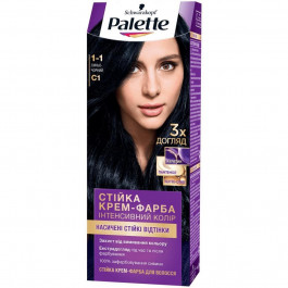 Palette Краска для волос  интенсивный цвет 1-1 (C1) иссиня-черный 110мл (4605966014762)