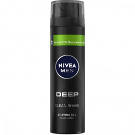 Nivea Гель для гоління  Men Deep Clean Shave з вугіллям, 200 мл (4006000051888)