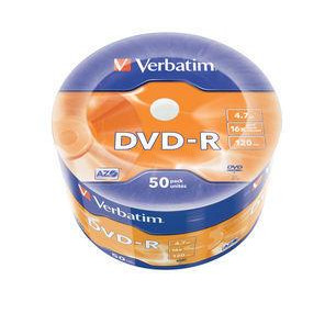 Verbatim DVD-R Matt Silver 50 Pack Wrap Spindle (43788) - зображення 1