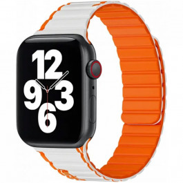 WIWU Ремінець Wi-WB010 Smart Magnetic Silicone для Apple Watch 42/44/45/49 mm White/Orange
