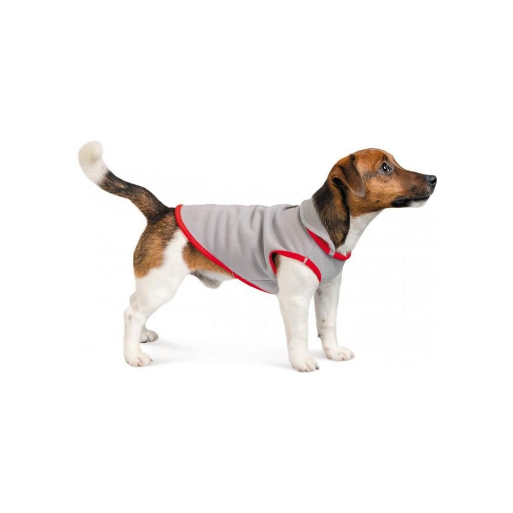Pet Fashion Жилет для тварин  FLEECY" S сіро-червоний (4823082419630) - зображення 1