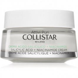 Collistar Attivi Puri Salicylic Acid + Niacinamide заспокоюючий крем з саліциловою кислотою 50 мл