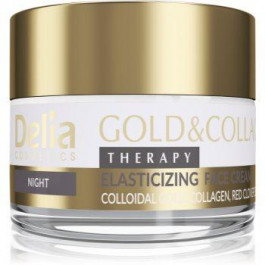   Delia Cosmetics Gold & Collagen Therapy нічний крем покращує еластичність шкіри 50 мл