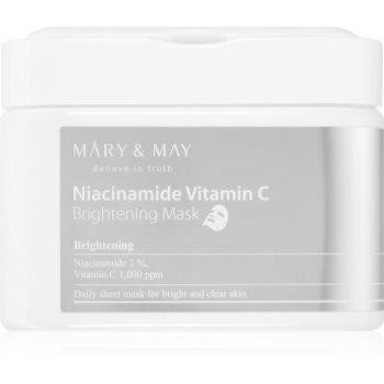 MARY & MAY Niacinamide Vitamin C Brightening Mask набір тканинних масок для сяючої шкіри 30 кс - зображення 1